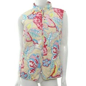 Escada Sport Vintage Floral Quilted  Golf Vest size 34 XS/S